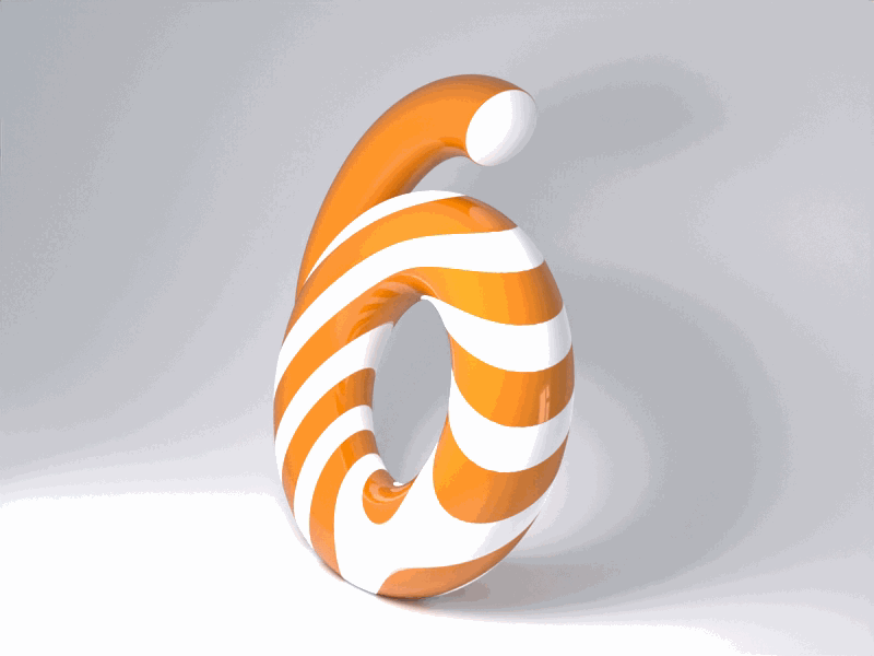 36 Days of type — 6 36days 6 36daysoftype 3d aftereffects alphabet animated blender blender3d digit gif lollipop motion number orange sweet typography