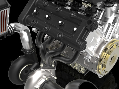 Hyabusa V8 automitive design engine hyabusa industrial mechanical motor performance rendering v8