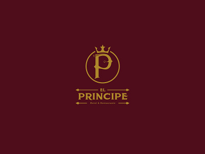 El Principe Logo adobe illustrator branding brandmark company design diseño gráfico elegant freelance freelancer freelancing gold graphic design graphicdesign hotel illustration logo logodesign red wine restaurant vector