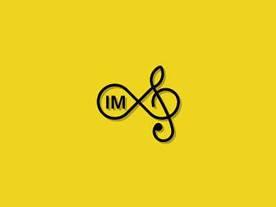 Infinity music Logo adobe illustrator black black and yellow branding brandmark company design freelance freelancer graphic design graphicdesign illustration logo logodesign minimal music simplicity store vector yellow