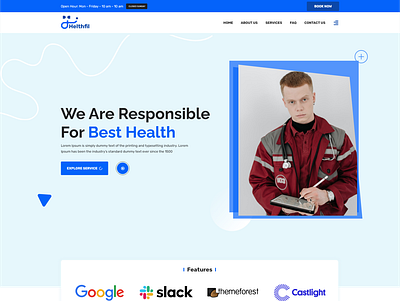 Helthfil - Medical Multipurpose Xd Template dentist design doctor health hospital medical medicine ui we