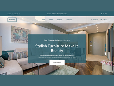 Furniture E-commerce Website Template Design