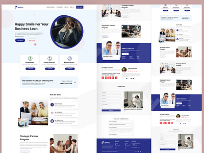 lendzz - Business Loan Website Design business loan website business website design landing page design ui