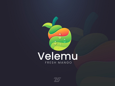 Velemu "Fresh Mango" 3d 3d logo amazing logo art awesome logo brand branding colorful creative design fresh fruit gradient gradient logo illustration logo logos mango modern nature