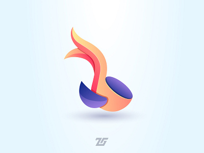 Fish soup (fish+ladle) 3d amazing logo animal art awesome logo beautiful branding colorful logo creative design fantasy fish gradient logo graphic design illustration ladle logo logos restaurant soup