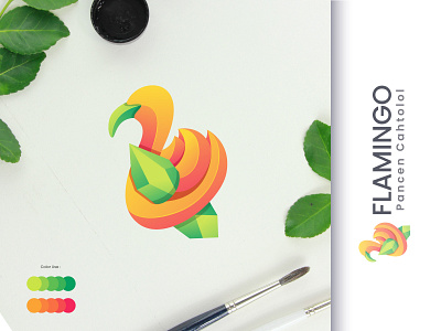 Flamingo 3d amazing logo animal logo art awesome logo beautiful bird branding creative design duck flamingo gradient gradient logo graphic design illustration logo logos modern logo summer