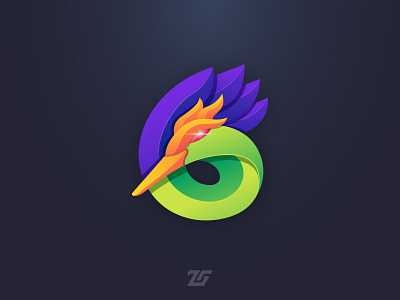 Firebird 3d amazing logo animal logo art awesome logo bird branding business logo colorful creative design fantasy fire bird gradient gradient logo graphic design illustration logo logos modern logo