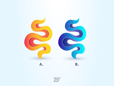 A or B? 3d 3d logo abstract amazing logo art brand branding business logo colorful creative design fire flame gradient logo graphic design illustration logo logos modern logo red