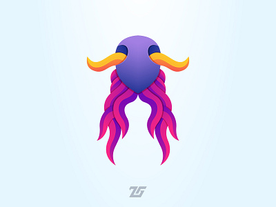 Fantasy Creature 3d adobe illustrator alien amazing logo art awesome logo branding business logo creative creature design fantasy gradient gradient logo head illustration logo logos modern logo tiki