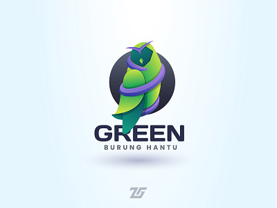 Green Owl 3d logo amazing logo animal art awesome logo beautiful bird branding business logo creative design gradient logo graphic design green illustration logo logos modern logo nature owl