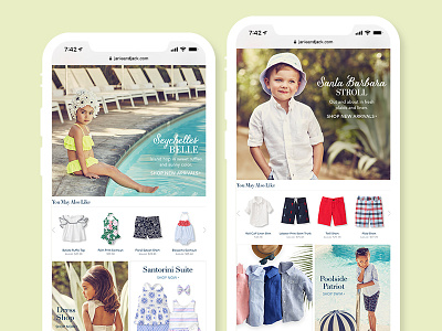 Summertime Styles | Janie and Jack design ui web