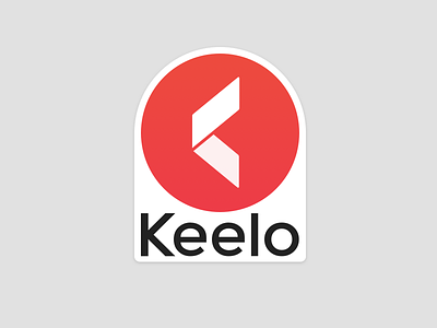 Keelo Sticker black red sticker stickermule white