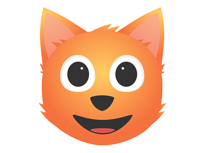 Cat app cat ears eyes icon logo mouth nose orange