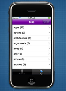 App app bookmarks iphone purple tags