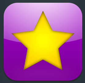 First iPhone app icon bookmarks favourites icon iphone purple star yellow