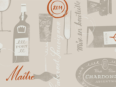 Wine Background chardonnay illustration lettering port typography vintage wine