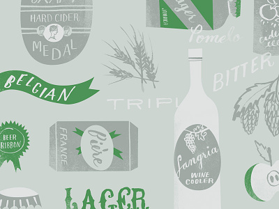 Beer, Cider, etc. beer illustration lager sangria texture