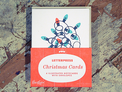 Christmas Card Set (Printed) bold christmas design everlovin futura greetings illustration kitsch ornaments package
