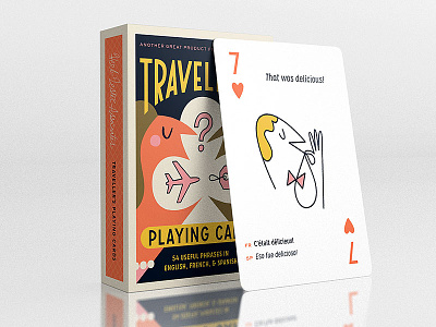 Traveller's Playing Cards for Herb Lester delicious herb lester illustration mockup playing cards translation travel
