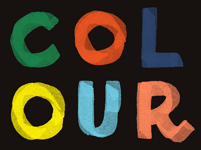 Colour brush color colour lettering type
