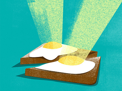 Sunny side … UP beams breakfast eggs fried shadows toast