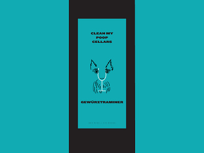 Gewurztraminer doggy wine label