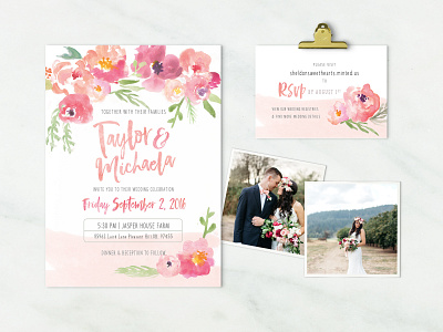 Pink Floral Invitation