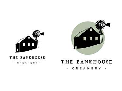 The Bankhouse Logo barn brand identity branding contemporarylogo customillustration design farmhouse homestead illustration logo logodesign logodesigner logos modern olive silhouette simplicity vintage windmill