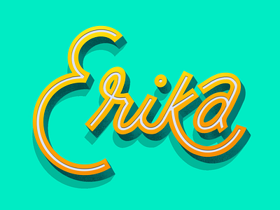 Erika. canada design graphic illustration ipad lettering ontario ottawa procreate type typography