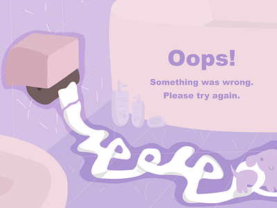Daily ui 008 - 404 Page 404 page bathroom daily 100 challenge dailyui dog gone oops pink toilet paper