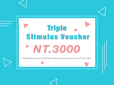 Daily UI 036 - Special Offer boost daily 100 challenge daily ui dailyui dailyui036 design designui economy special special offer stimulus taiwanese triple virus voucher