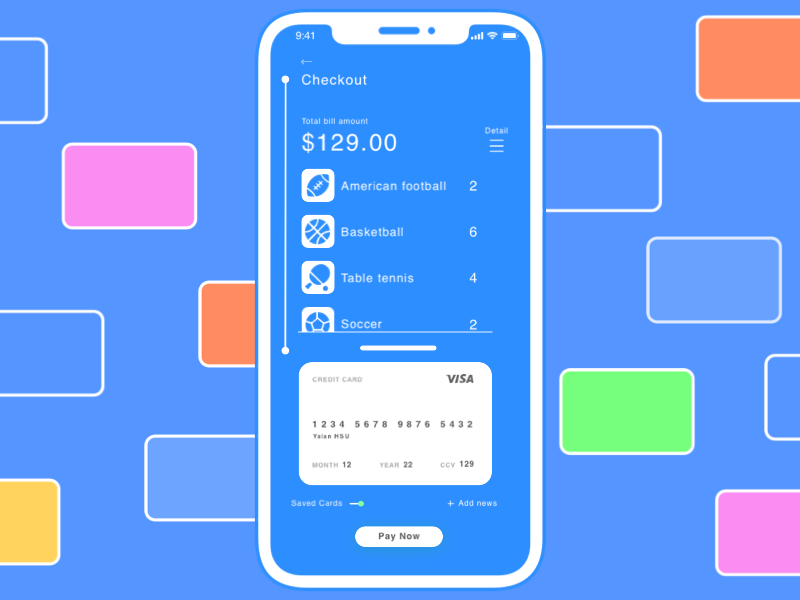 Daily ui 002 - Credit Card Checkout animation credit card checkout daily 100 challenge daily ui design principle