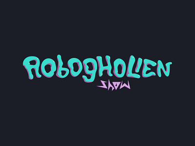 Robogholien Show branding design illustration logo typography vector