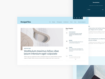 Design Blog Concept blog blog design clean concept design flat layout minimal simple ui web web design