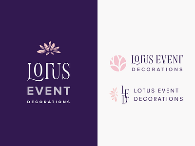 Lotus Event Decorations Logo Concepts