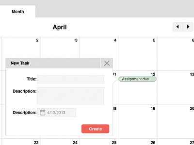 Calendar Newtask april calendar new task task