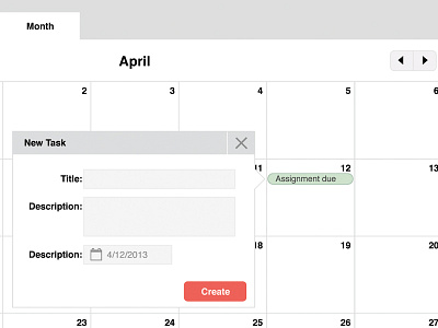 Calendar Newtask