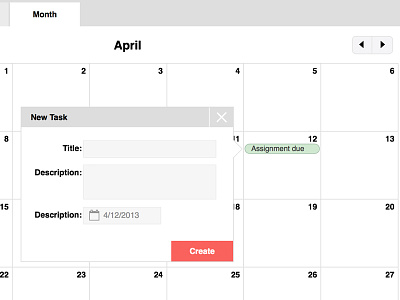 Calendar Newtask (Version 2) april calendar new task task