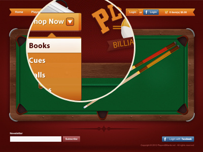 Billiard E-commerce site detailed billiards cue e commerce facebook login login pool table
