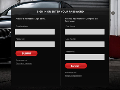 Login bmw button car login password submit