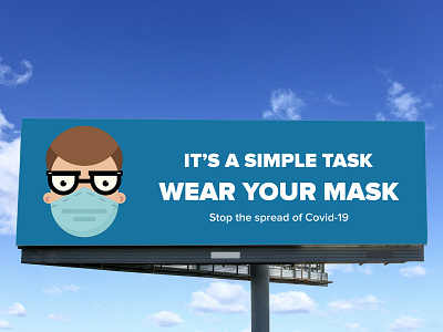 Wear Your Mask Campaign billboard campaign corona virus covid covid 19 illustration