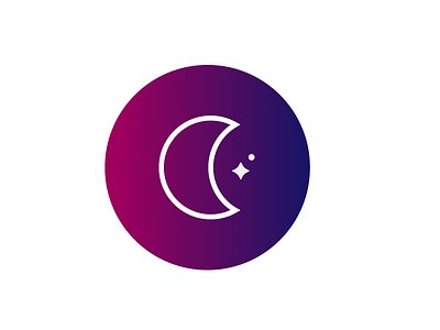 Moon Icon gradient icon illustration moon space stars