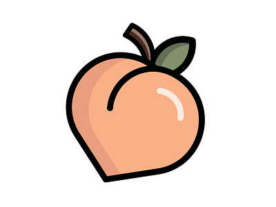 Peach fruit illustration peach