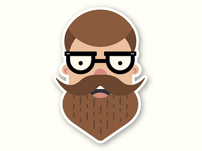 Hipster Sticker character hipster illustration sticker