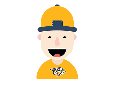 Go Preds avatar character hockey illustration nashville