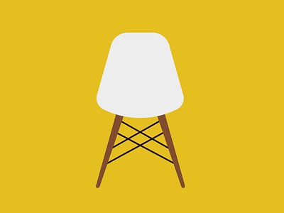 Eames Chair eames chair illustration modern office workspace