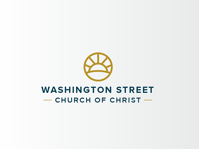 Washington Street Church of Christ Logo branding church identity logo mark ministry sun worship
