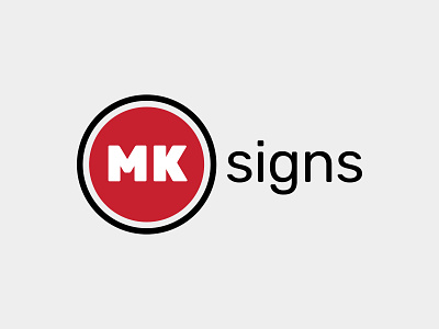 MK Signs Logo banners brand development branding ecommerce ecommerce shop flat logo minimal mk signs mk signs and banners print shop signs