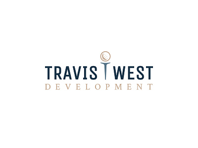 Travis West Development Logo branding country club development logo logo design