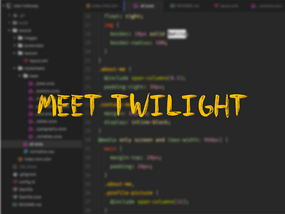 Meet Twilight, new syntax theme for Atom atom builtbyluke mellow orange syntax syntax theme theme yellow